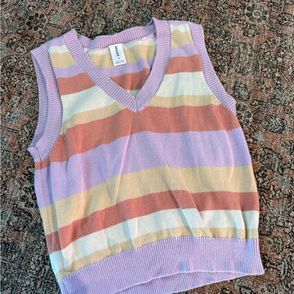 Abound Multicolor Striped Sleeveless Top